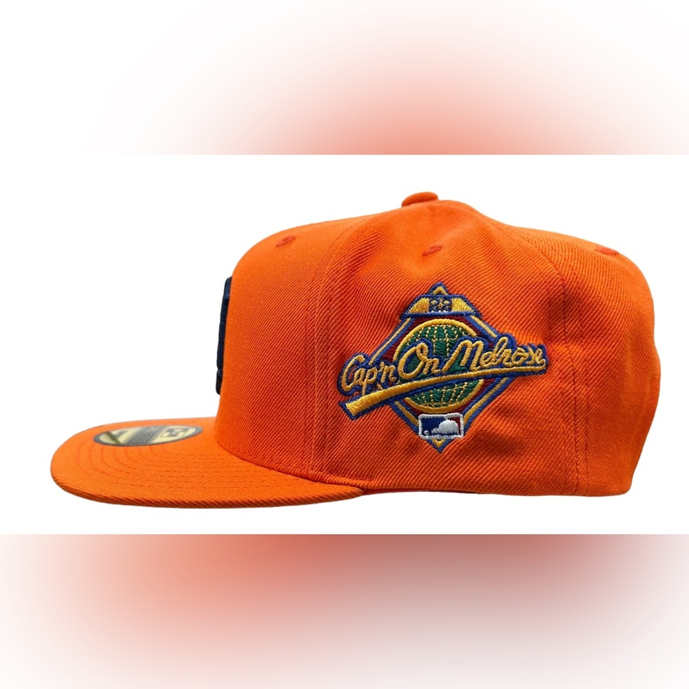 New Detroit Tigers Capn On Melrose Orange SnapBack Hat Flat Brim Cap Green UV - Picture 2 of 6